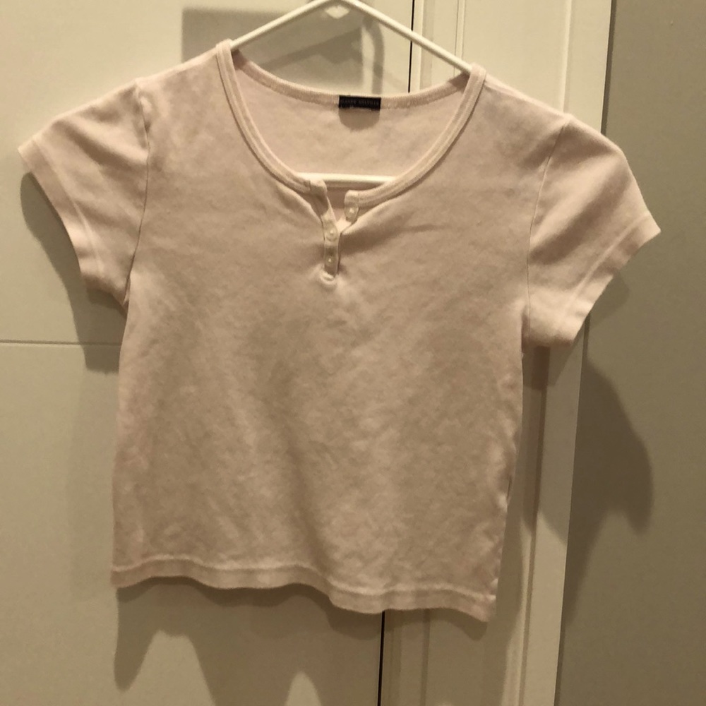 Brandy Melville Pink Baby Tee